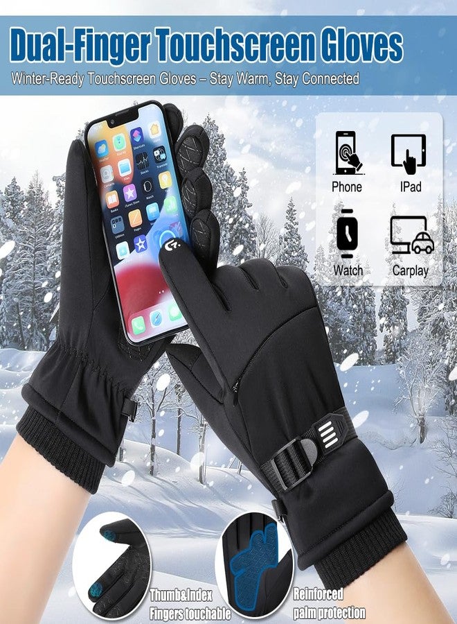Romenrita Winter Gloves for Men Women, Cold Weather Gloves for Skiing Snow Glove, Thermal Waterproof Gloves Windproof Warm Gloves for Outdoor Running,Cycling,Hiking, Driving, Freezer Work (Large) - Image 4
